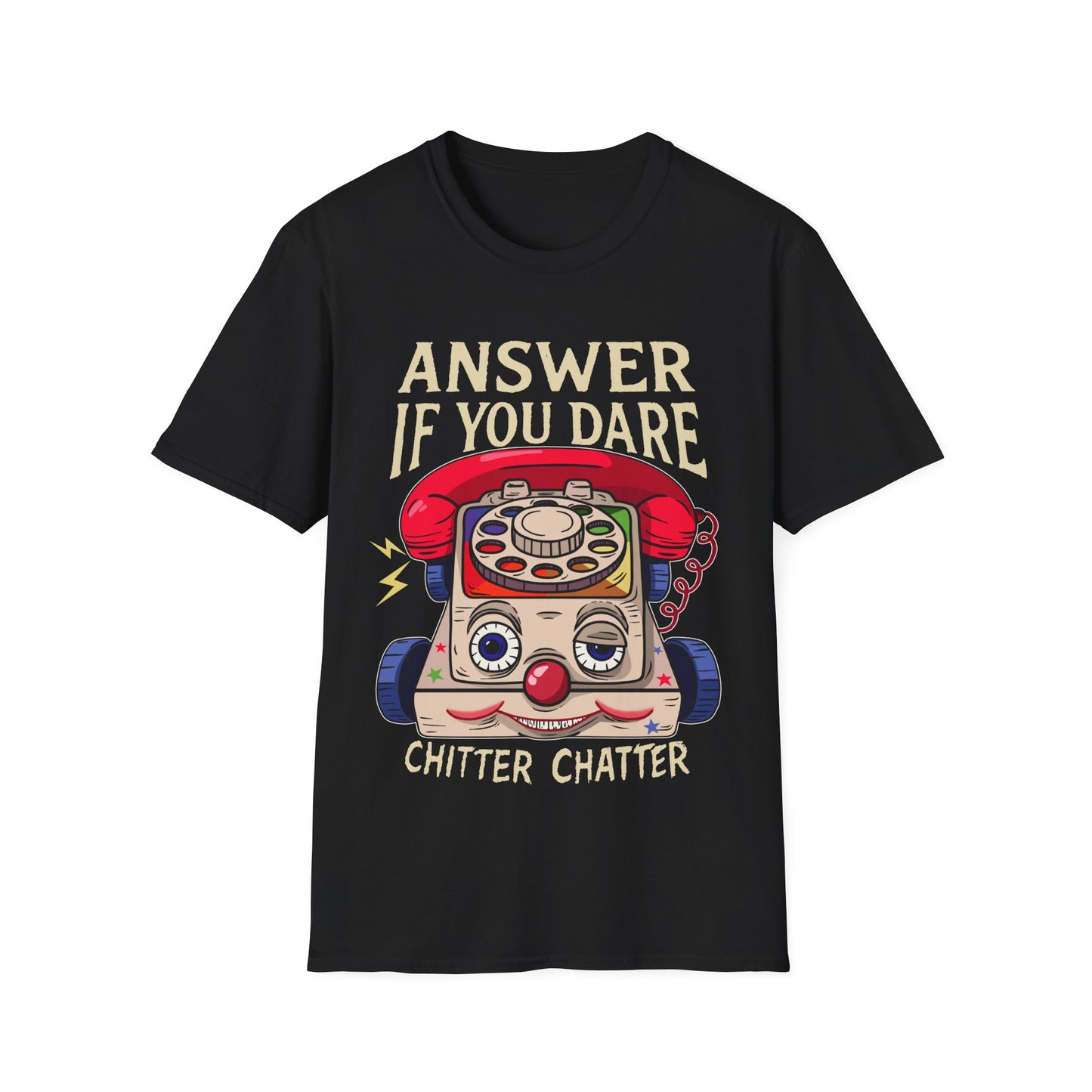 Vintage Eerie Toy Phone T-Shirt - 'Answer If You Dare'