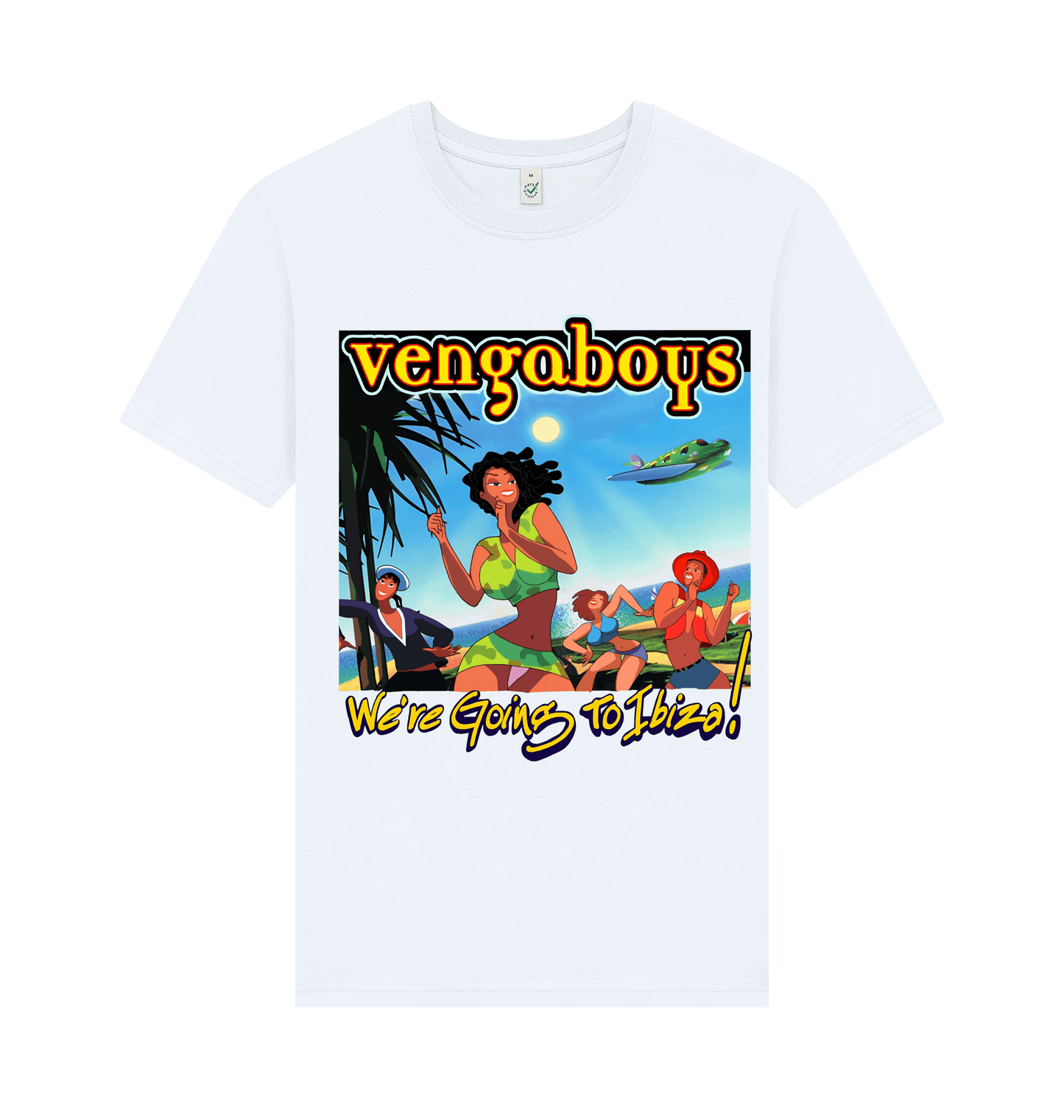 White Printed T-shirt Front