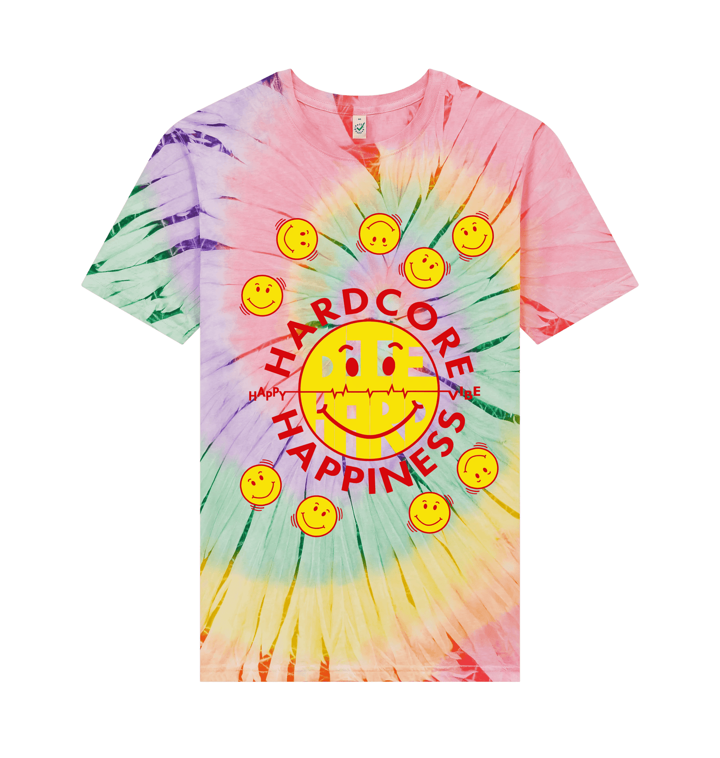 Tie Dye Rainbow Printed T-shirt Front