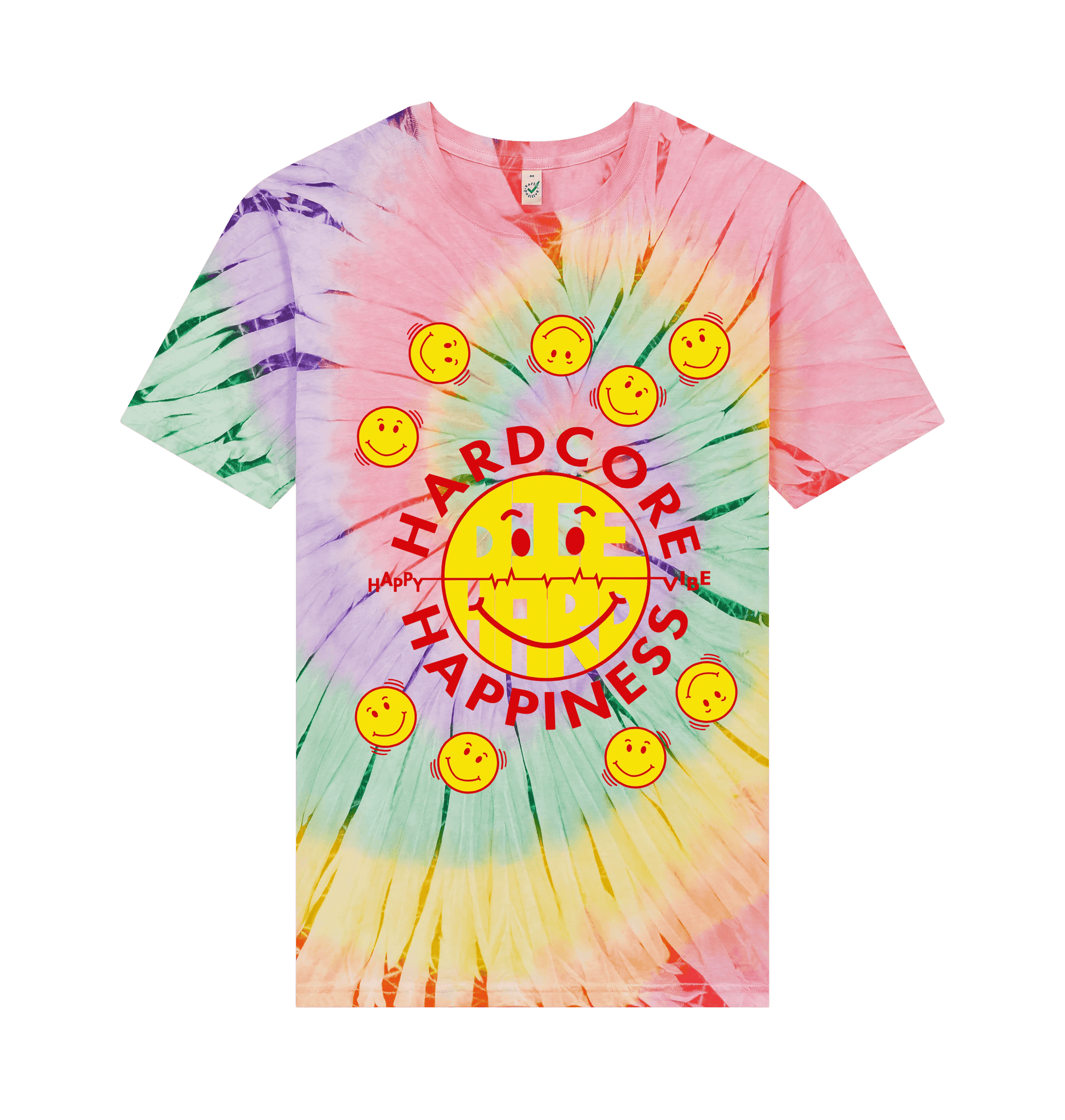 Tie Dye Rainbow Printed T-shirt Front