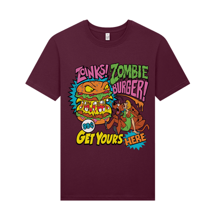 Burgundy Printed T-shirt Front