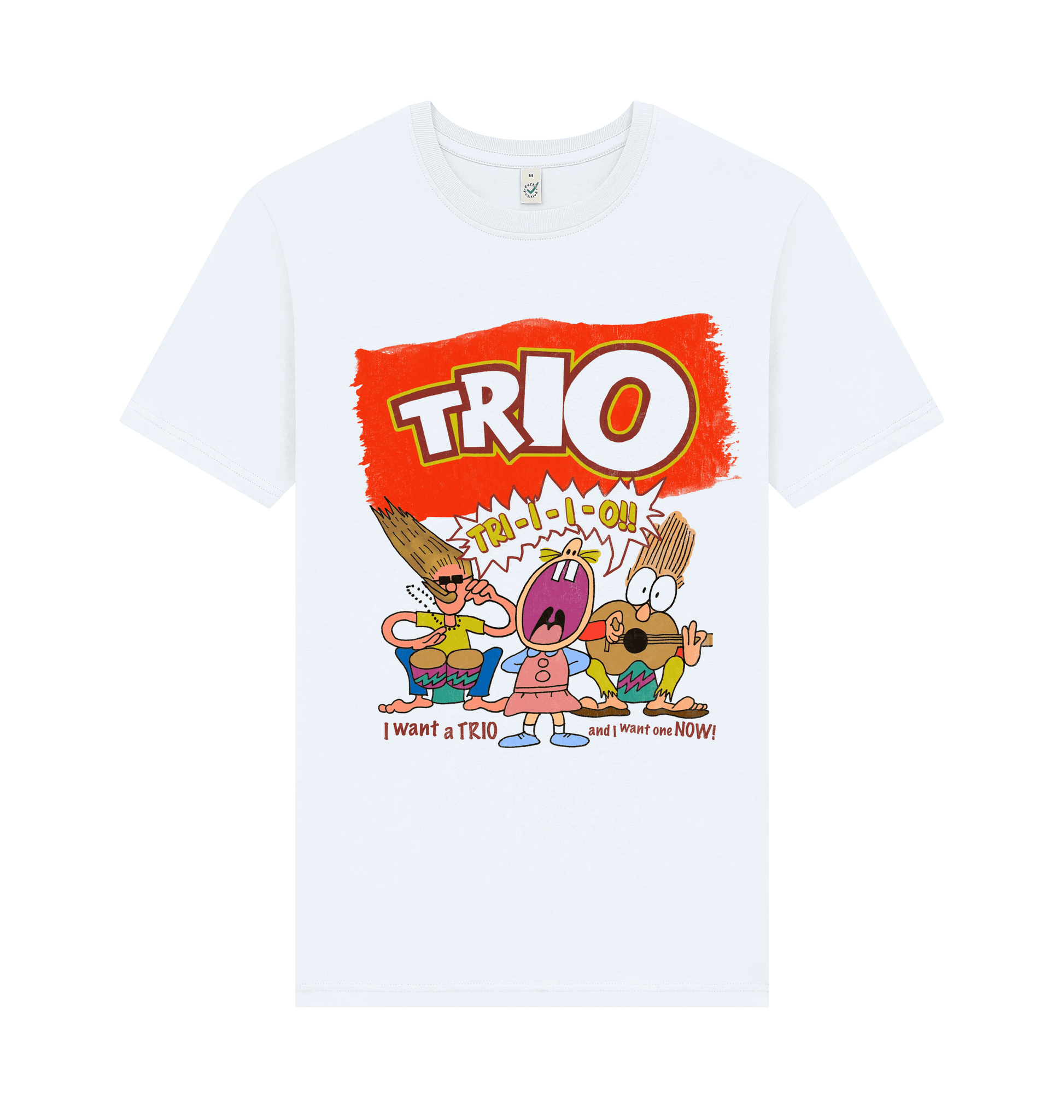 White Printed T-shirt Front