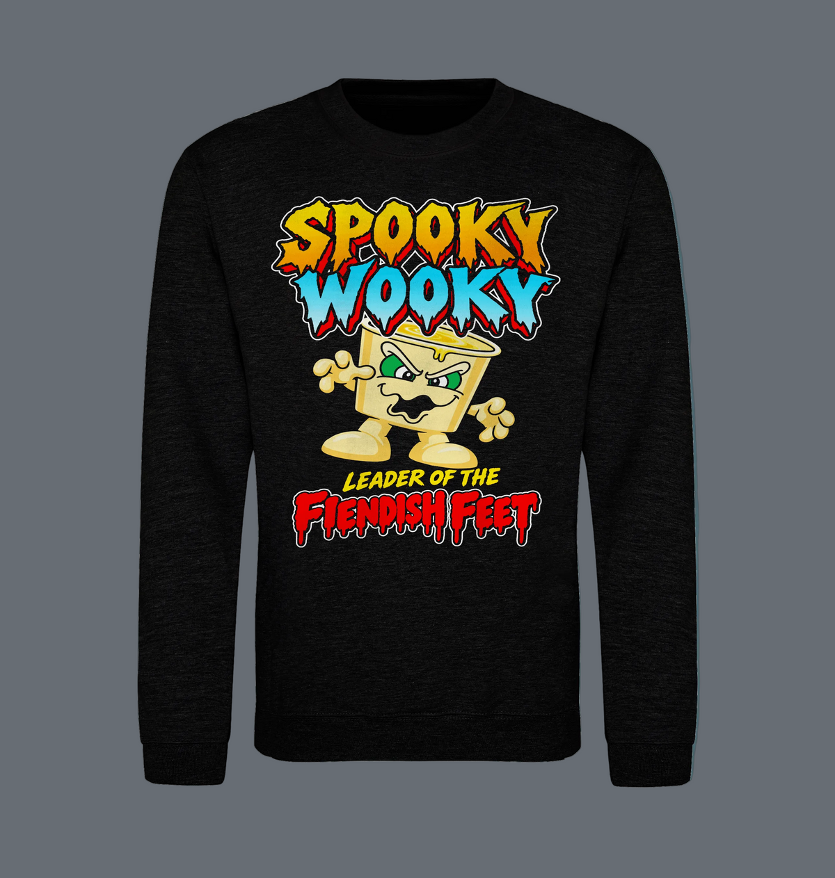 Black Smoke Printed Sweater Front
