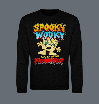 Black Smoke Printed Sweater Front