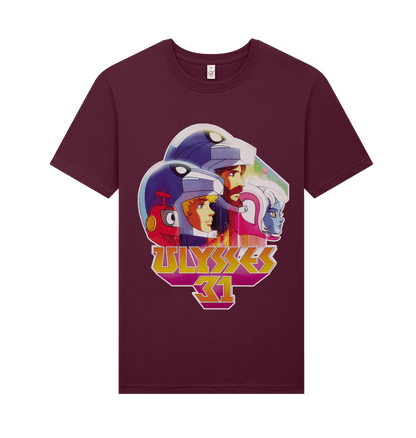 Burgundy Printed T-shirt Front