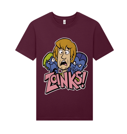 Burgundy Printed T-shirt Front
