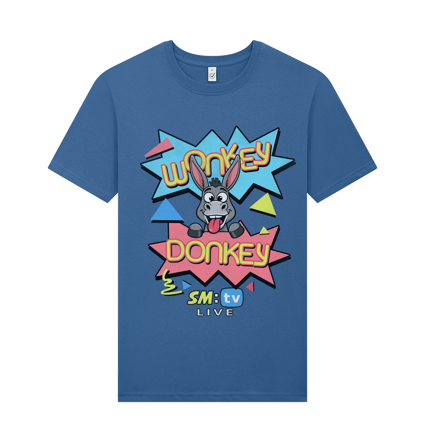 Faded Denim Printed T-shirt Front