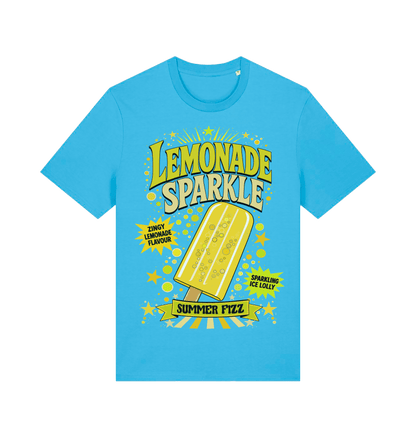 Aqua Blue Printed T-shirt Front