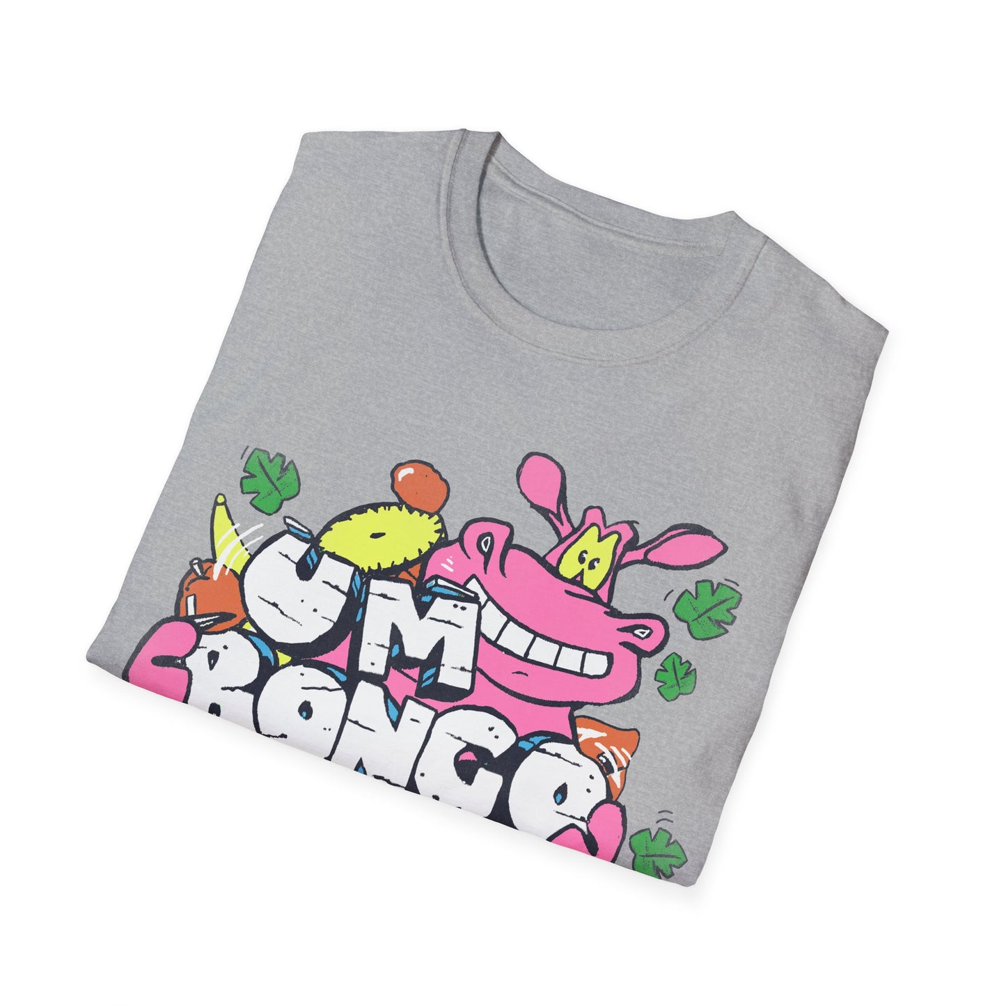 Um Bongo Cartoon Hippo T-Shirt | Retro Fruit Jungle Drink