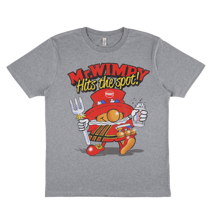 Melange Grey Printed T-shirt Front