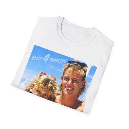 Neighbours Scott & Charlene Beach Photo T-Shirt | Retro Summer Print