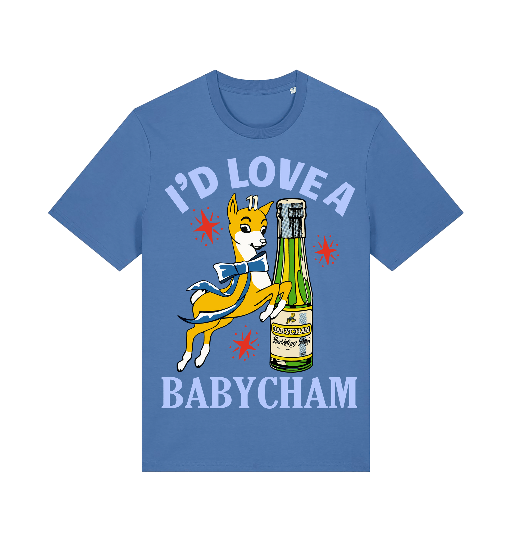 Bright Blue Printed T-shirt Front