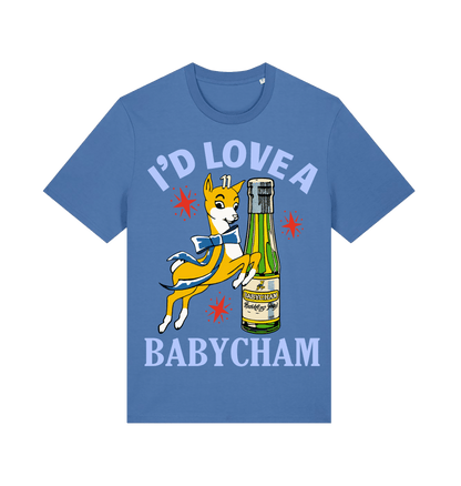 Bright Blue Printed T-shirt Front