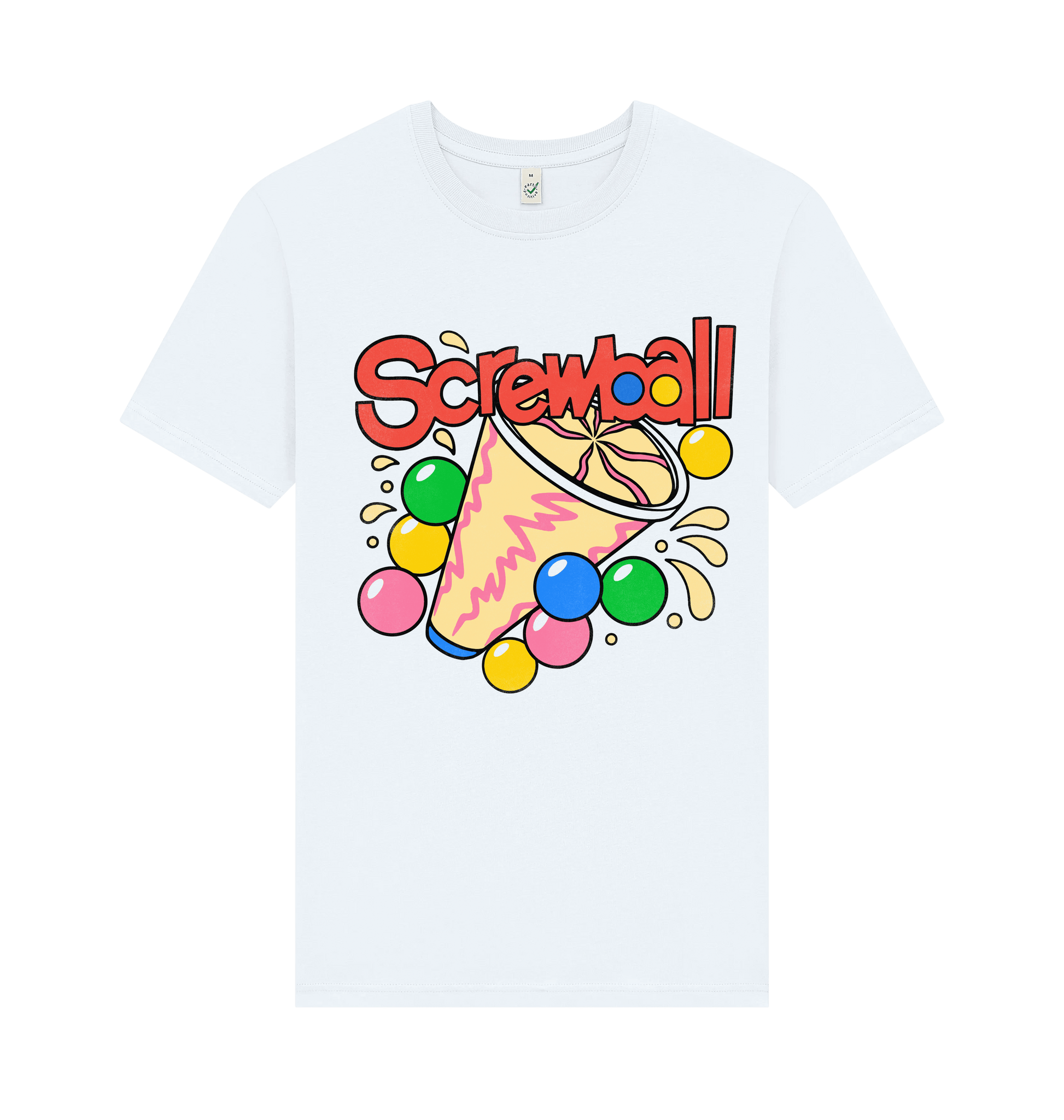 White Printed T-shirt Front