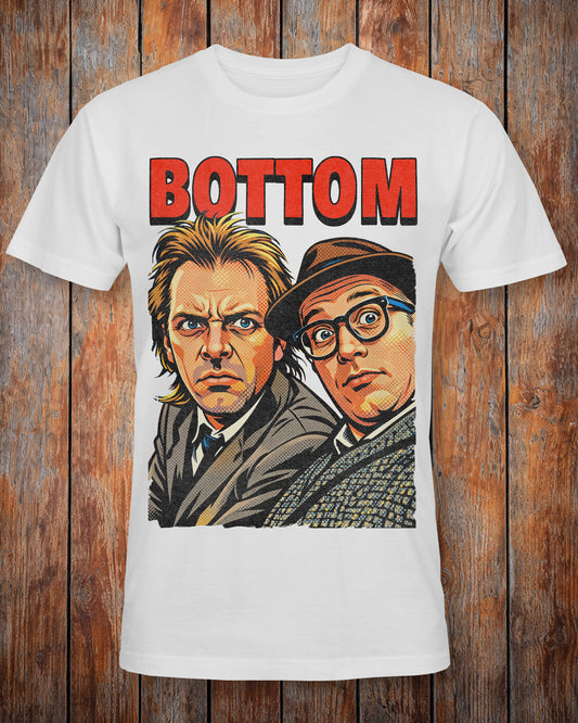 Vintage Comedy Duo T-Shirt — 90s TV "BOTTOM"