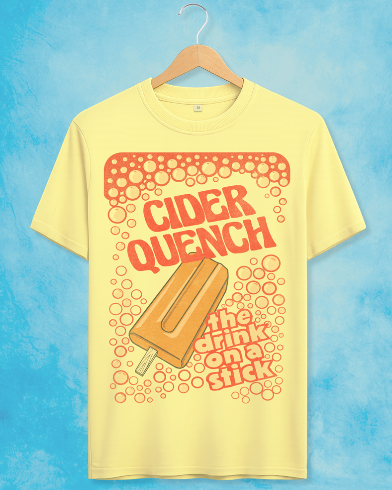 Cider Quench Retro Ice Lolly Fizz Unisex T-Shirt