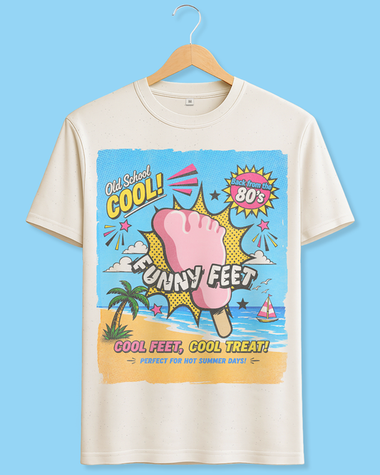 Funny Feet Retro Poster Unisex T-Shirt