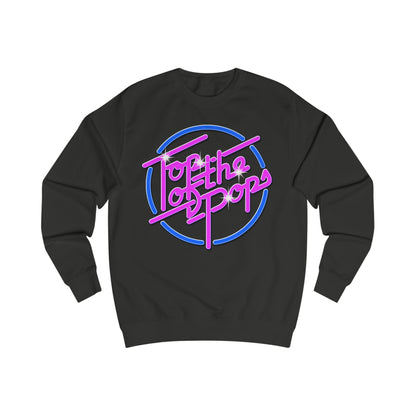 Black  sweatshirt with 80s 'Top of the pops' text design