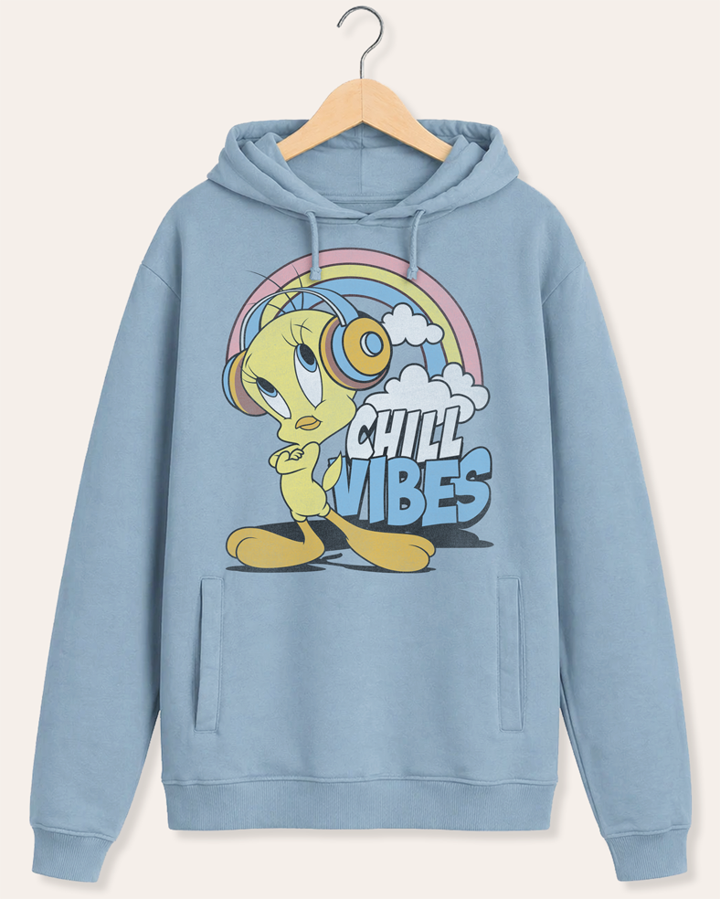 LOONEY TUNES TWEETY CHILL VIBES HOODIE