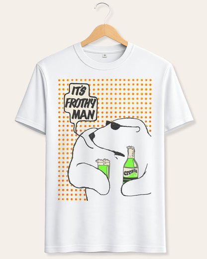 Frothy Man Retro Drinks Advert Unisex T-Shirt