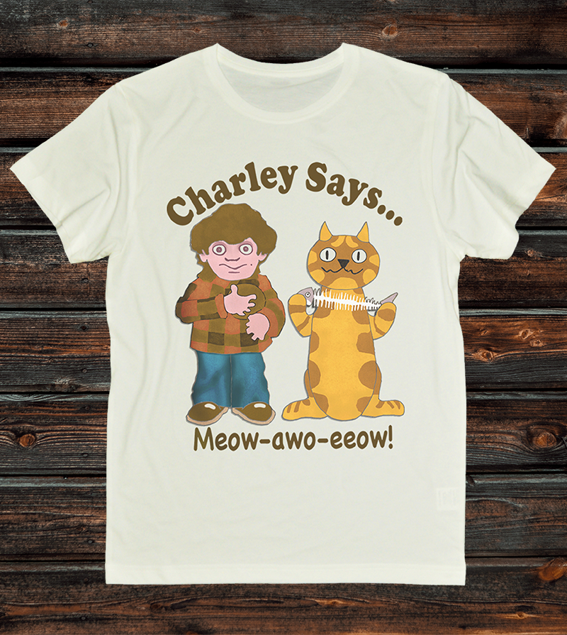 Charley Says Meow Unisex T-Shirt | Retro Safety Advert