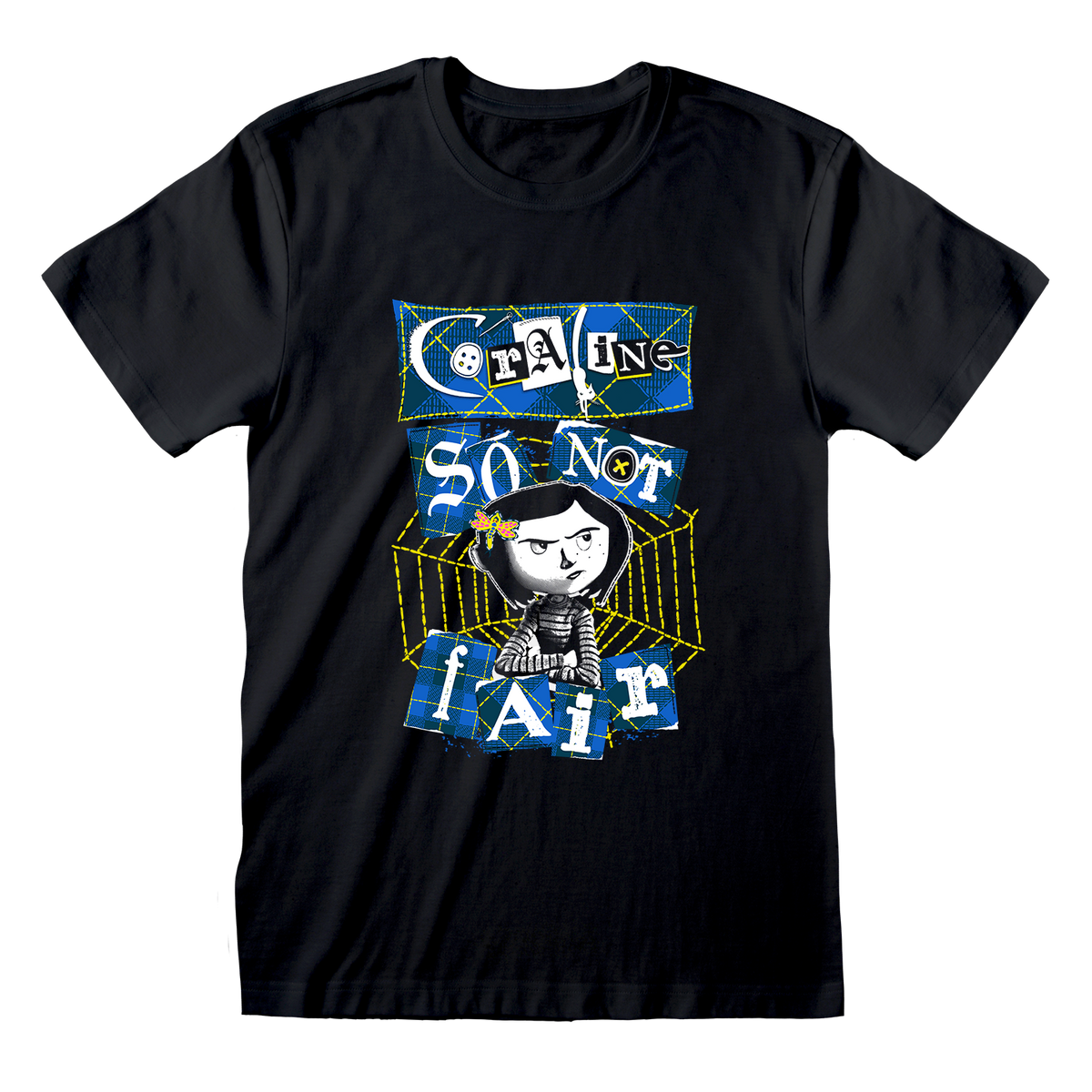 Coraline - So Not Fair Black T-Shirt