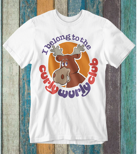Retro Curly Wurly Club T-Shirt - Fun Graphic Unisex Top - Retro Tees