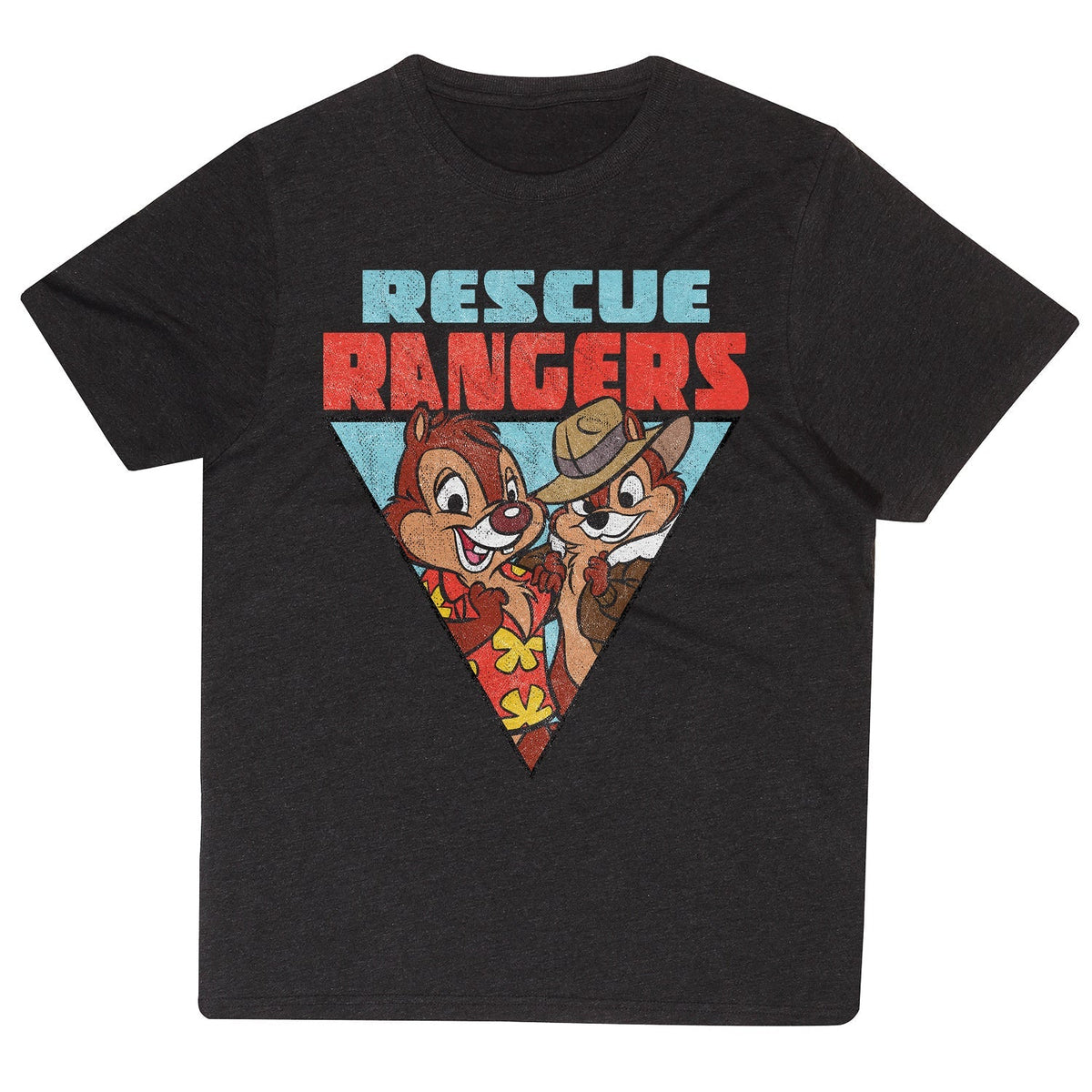 Chip and Dale - Retro Rangers Heather Black T-Shirt