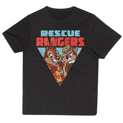 Chip and Dale - Retro Rangers Heather Black T-Shirt