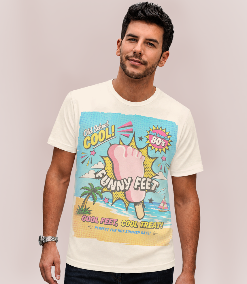 Funny Feet Retro Poster Unisex T-Shirt