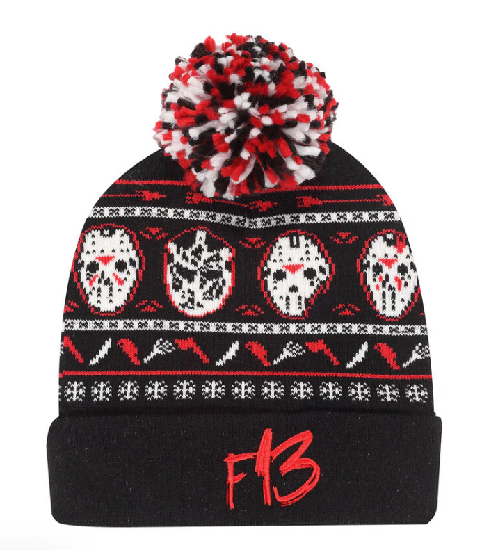 FRIDAY THE 13TH Jason Mask Pom-Pom Beanie