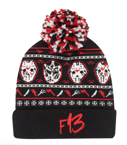 FRIDAY THE 13TH Jason Mask Pom-Pom Beanie