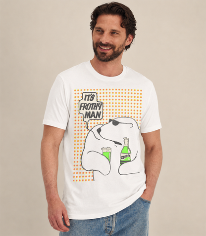 Frothy Man Retro Drinks Advert Unisex T-Shirt