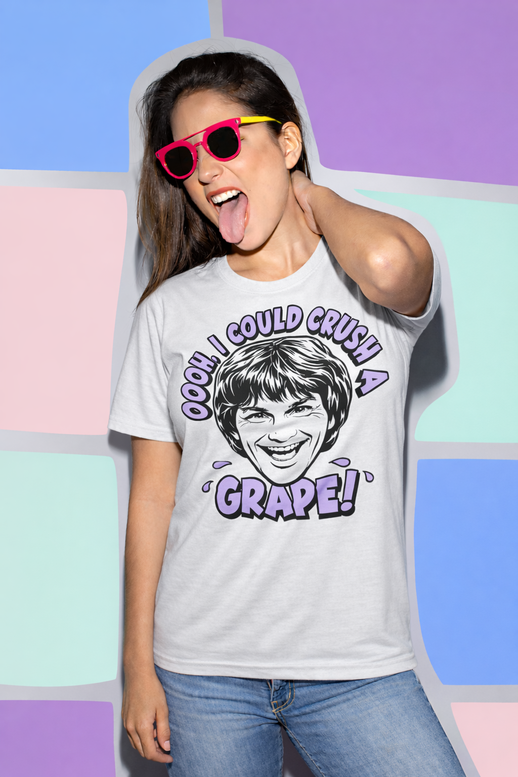 Retro 80s Graphic T-Shirt — “Oooh I Could Crush A Grape!”