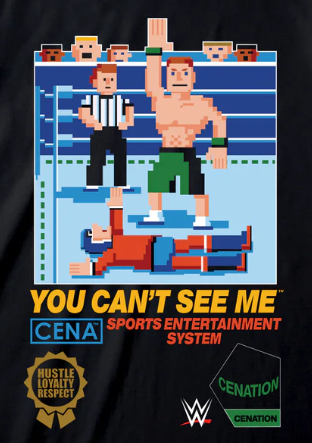 JOHN CENA - CAN'T SEE ME PIXEL - T-SHIRT