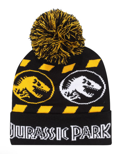 JURASSIC PARK Retro Movie Hazard Pom-Pom Beanie