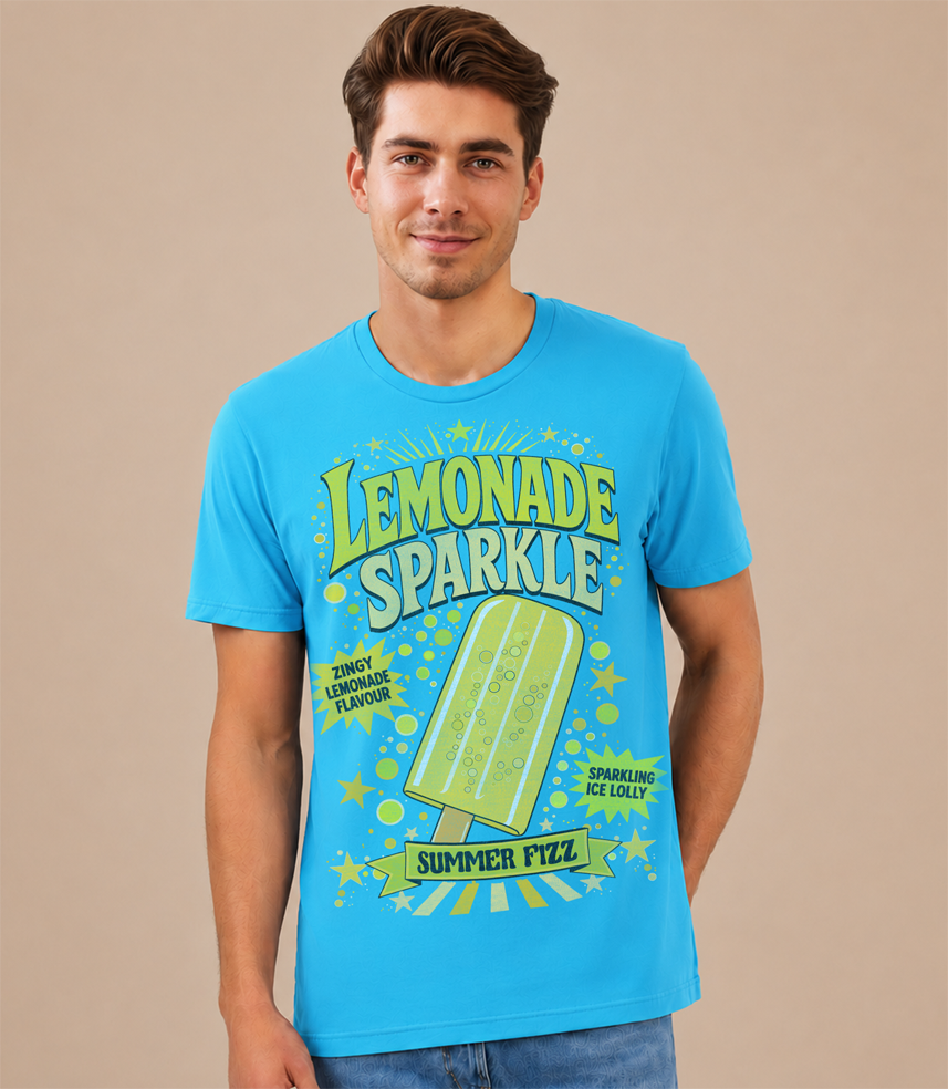 Lemonade Sparkle Retro Ice Lolly Unisex T-Shirt