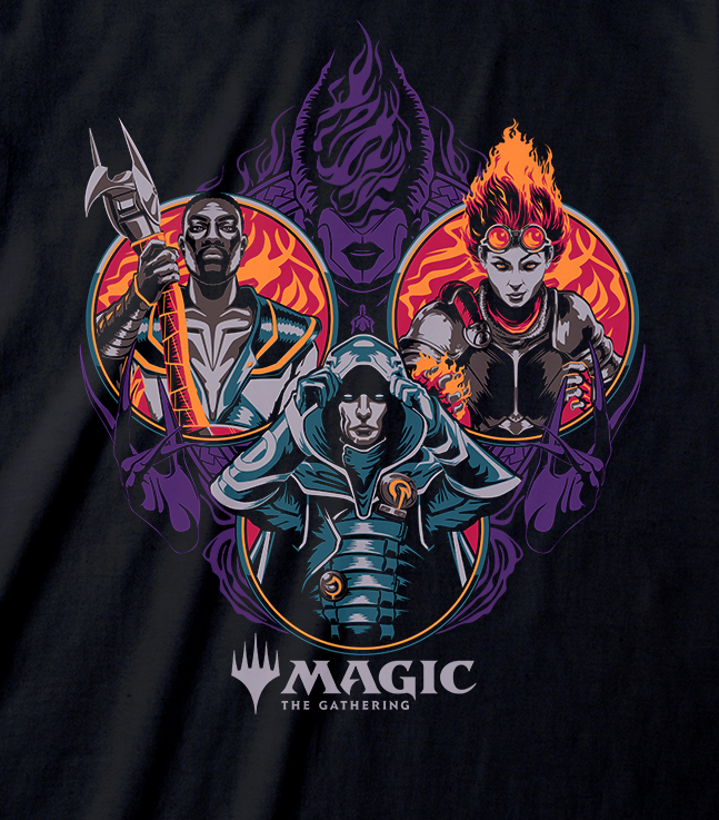 Magic: The Gathering - Character Group Pose Black T-Shirt