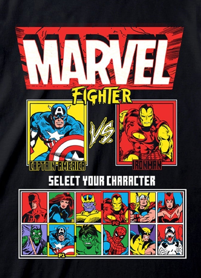 Marvel - VS Screen - Black T-Shirt