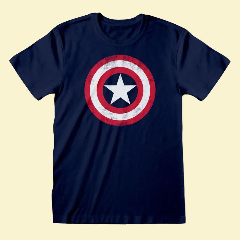 Marvel Comics Avengers - Captain America Shield Blue T-Shirt