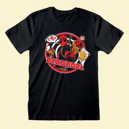 Marvel Comics Deadpool - Badge Black T-Shirt
