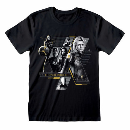 Thunderbolts - Thuderbolts 6 Character Black T-Shirt