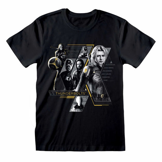 Thunderbolts - Thuderbolts 6 Character Black T-Shirt