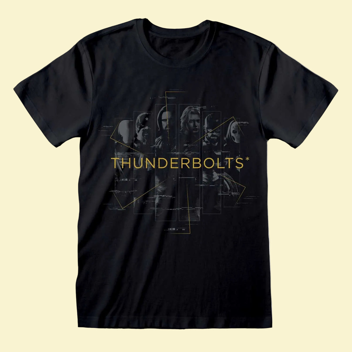Thunderbolts - Thuderbolts Characters In Rectangles Black T-Shirt