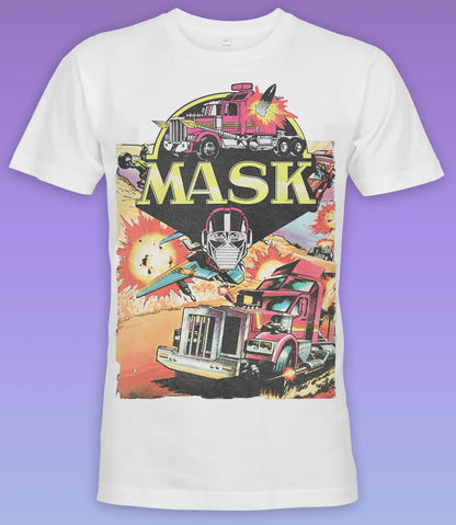 Retro MASK Poster Graphic T-Shirt, Vintage Cartoon T-Shirt