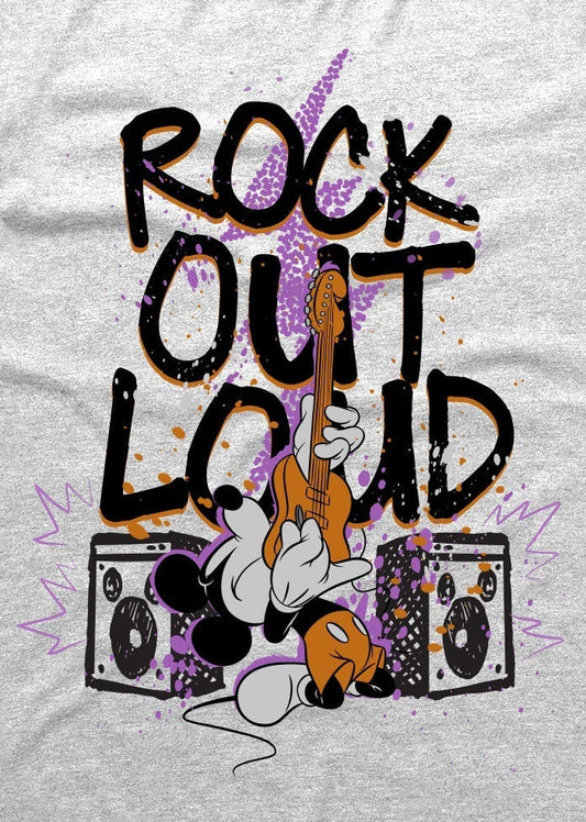 Mickey - Rock Out Heather Grey T-Shirt
