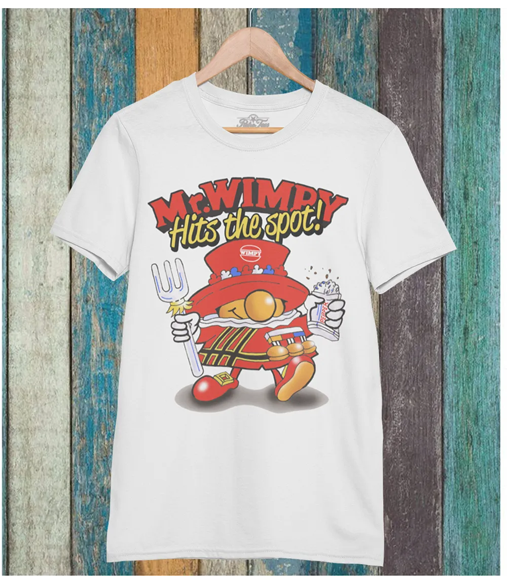 Retro Wimpy Graphic T-Shirt - Fast Food Burger and Fries Lover Unisex Tee