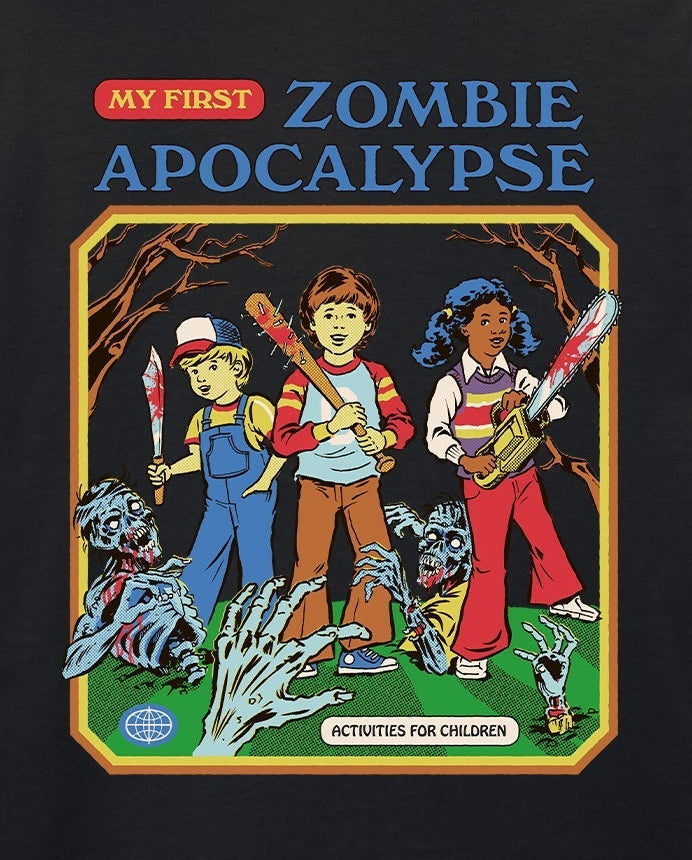 Steven Rhodes - Zombie Apocalypse Basic Black T-Shirt
