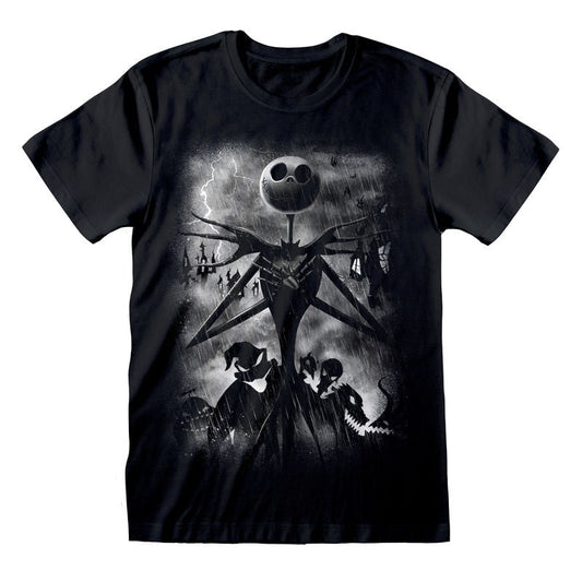 Nightmare Before Christmas - Stormy Skies Black T-Shirt
