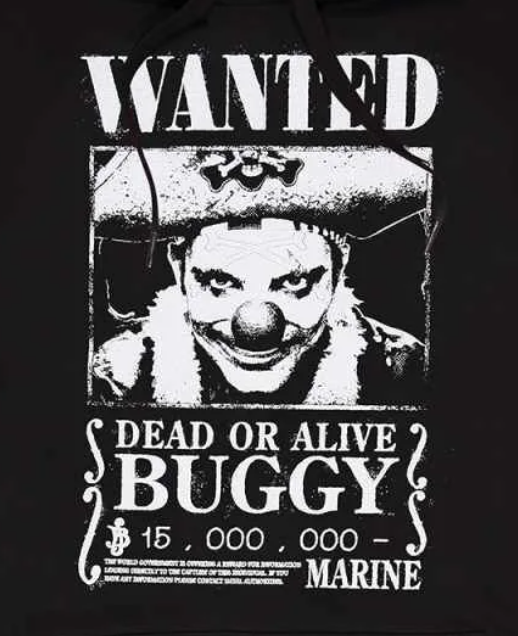 ONE PIECE Buggy Wanted Poster Unisex Hoodie